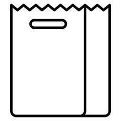 Shopping Bag Icon. Retail store symbol. E-commerce purchase and delivery sign - stock vector. Outline Icon