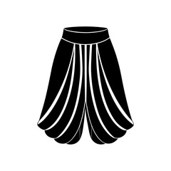 Dhoti silhouette vector illustration.