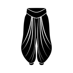 Dhoti silhouette vector illustration.