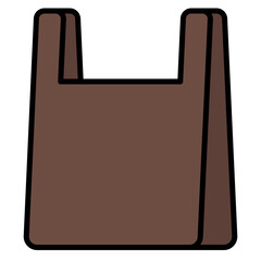 Shopping Bag Icon. Retail store symbol. E-commerce purchase and delivery sign - stock vector. Filled Line Icon