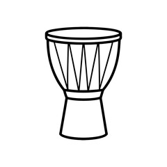 Djembe line art illustration.