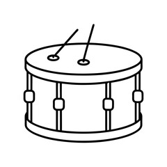 Drum machine line art illustration.