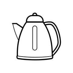 Fototapeta premium Electric kettle line art illustration