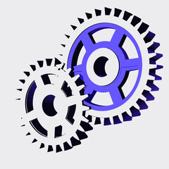 Industrial Gear System Vector Image
