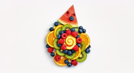 A macro shot of dew-covered raspberries for a refreshing feel