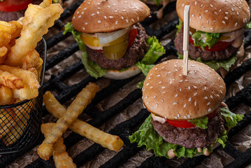 burger, hamburger, jedzenie, cheeseburger, ser, wołowina, kanapka, bułeczki, posiłek, lunch,...