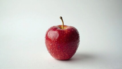 red apple on white background