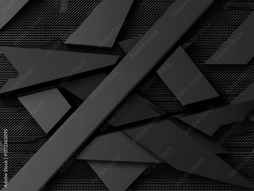Aufkleber geometric shapes with various angles and textures forming a dark pattern