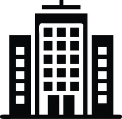 Obraz premium A corporate building icon with a simple design of tall windows
