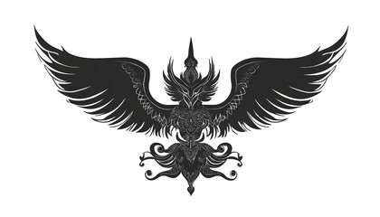 Naklejka premium Garuda logo silhouette , clipping path - 