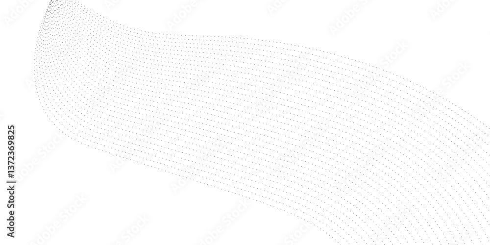 Poster abstract technology particles gradient flowing dynamic wave doted and halftone lines background. fut
