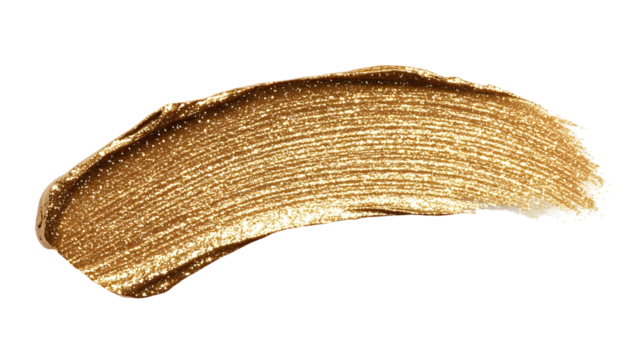 Gold bronze glitter brushstroke , clipping path  -  