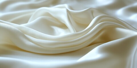 Smooth Cream Silk Fabric Texture