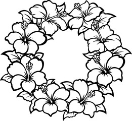floral background with hibiscus flowers