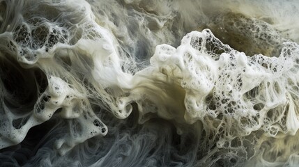 Delicate ink dispersion in water creating an abstract ethereal composition