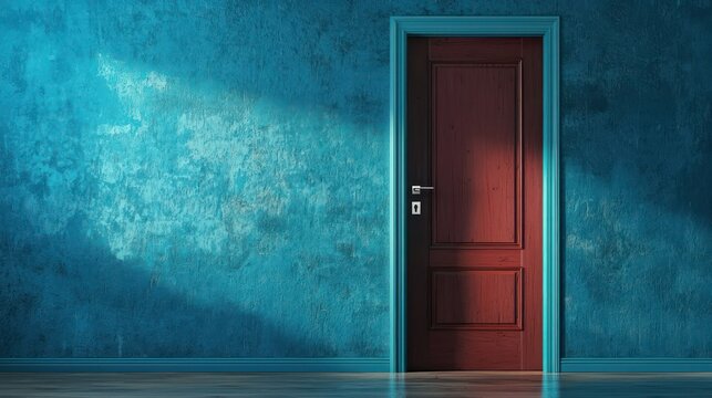 A smart door automatically locking after a person leaves. - Powered by Adobe