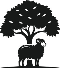 Sheep animal vector silhouette