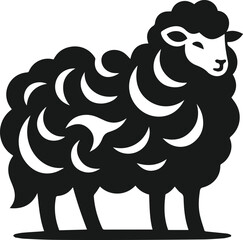 Fototapeta premium Sheep animal vector silhouette