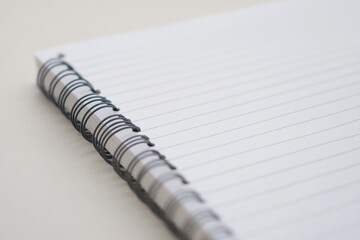 A spiral-bound notebook featuring lined pages for organized writing and note-taking.