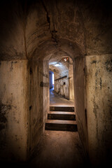 Obraz premium Tunnel in the dark, Fort Nepean, Mornington Peninsula, Victoria, Australia