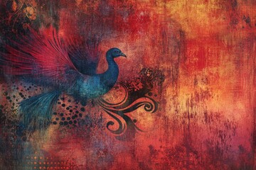 A textured background featuring a deep red grunge design for a bold look.