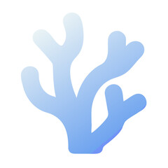 Obraz premium Blue Coral Reef Illustration with Gradient Color Design 