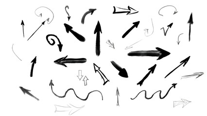 set of hand drawn arrows