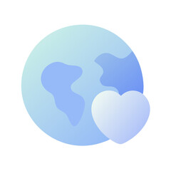 Obraz premium Earth with Heart Symbolizing Love and Care for the Planet 