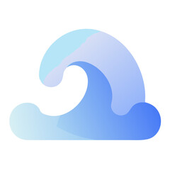 Ocean wave illustration in soft colors representing tranquility  