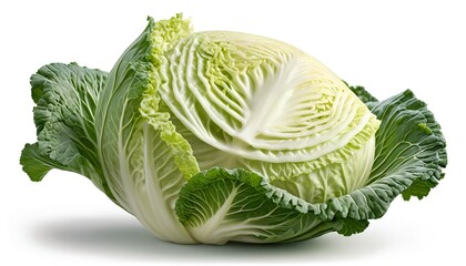 Fresh Napa Cabbage Isolated on White