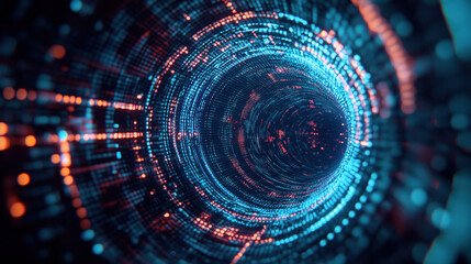 Obraz premium Cathode ray, 3D depiction of electrons traveling inside a capacitor with high fidelity.