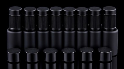 Matte Black Bottles and Caps