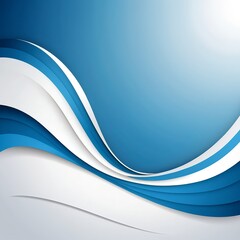 Obraz premium Abstract Blue and White Wave Background