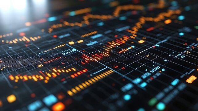 Digital Data Stream with Tech Interface.
