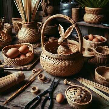 646 bamboo and palm leaves