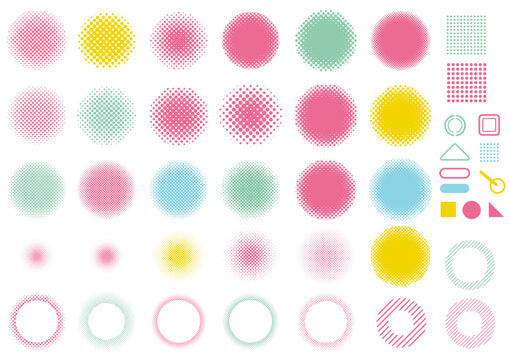 ビジネス　ドットグラデ　背景素材セット