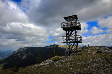 Watching tower near Maglic mountain, Sutjeska National Park, Bosnia and Herzegovina