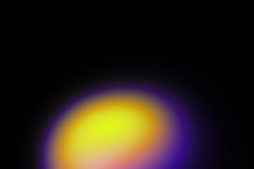 Rounded purple-yellow on a black background  – A similar gradient but with a softer, misty effect and slightly blurred color boundaries.