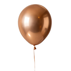Bronze balloon isolation on transparent background