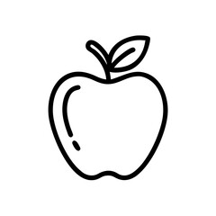 Apple icon in simplistic outline design