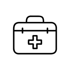 Obraz premium First aid kit icon design in minimal style