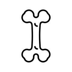 Healthy bones icon in black line art style on white background