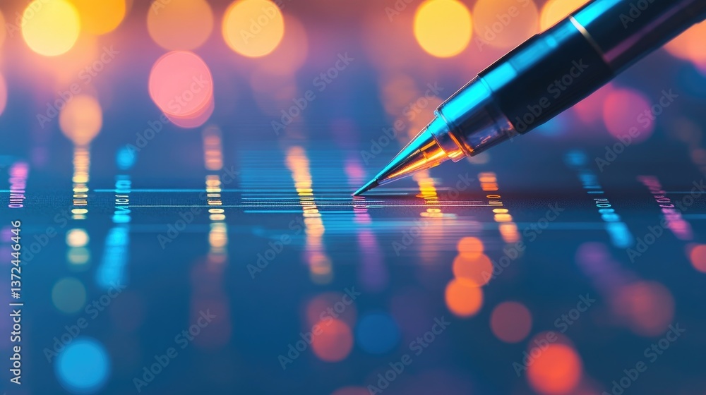 Poster close-up of a printed document detailing a structured corporate development plan.