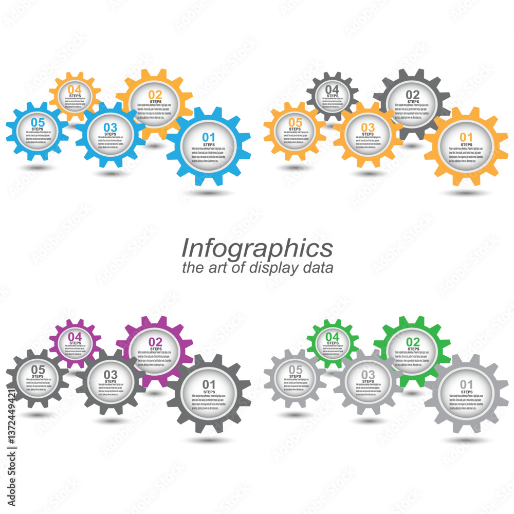 Aufkleber collection infographic template for modern data visualization and ranking and statistics.
