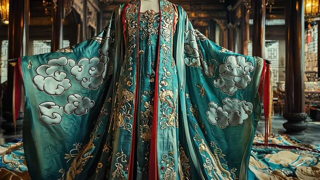 royal robe with cloud motifs video chinese attire