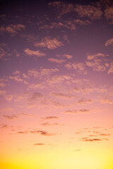 Beautiful , luxury soft gradient orange gold clouds and sunlight on the blue sky perfect for the background, take in everning,Twilight, Large size, high definition landscape photo