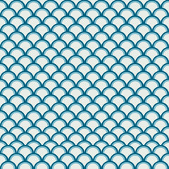 Abstract geometric seamless pattern overlapping half circles. Semi-circle colorful wave. Geometric curve texture for clothing, textiles, cards, stationery, phone cases, paper gifts, and wallpaper.
