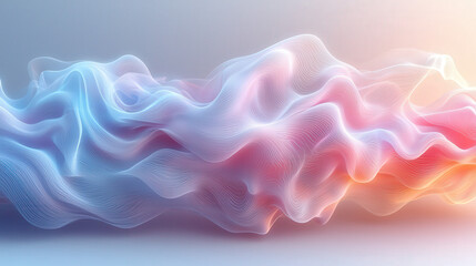 Fototapeta premium Dynamic flow of colorful waves abstract digital art studio background vibrant colors artistic viewpoint
