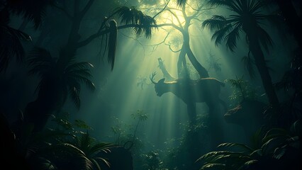 Fototapeta premium forest in the night