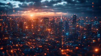 Fototapeta premium Edge computing driving real-time data processing and innovation in 2025